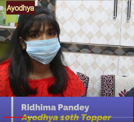 Canossa Convent Girls Inter College-Topper Ridhima